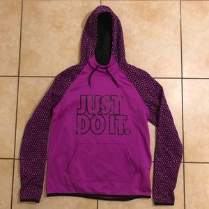 Nike Just Do It Spell Out Magenta Pullover Hoodie